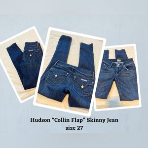 Hudson “Collin Flap” mid Rise skinny. Size 27 RETAIL$199